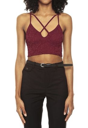 Blusa Crop Top Vinotinto Ambiance