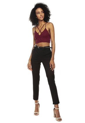 Blusa Crop Top Vinotinto Ambiance