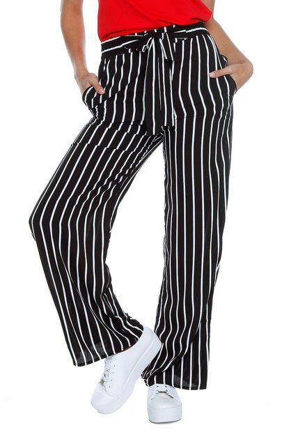 Pantalón Negro-Blanco Ambiance