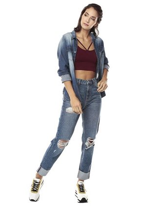 Crop Top Borgoña Ambiance