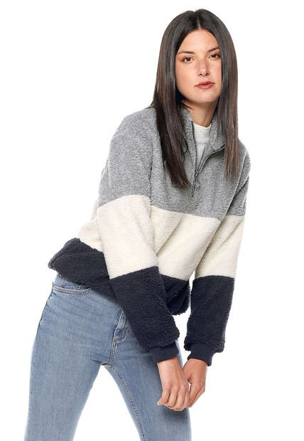 Chaqueta Gris-Beige-Azul Ambiance