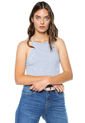 Camiseta Crop Top Gris Ambiance de Ambiance
