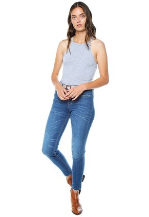 Camiseta Crop Top Gris Ambiance