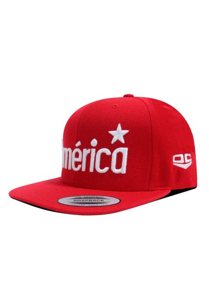 Gorra América De Cali Oficial Flexfit 6089M Plana Roja 79