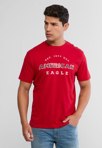 Camiseta Rojo-Rosa-Vino AMERICAN EAGLE