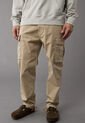 Pantalón Cargo AMERICAN EAGLE Lived - In Cargo Fit Beige de American Eagle