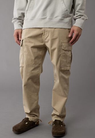 Pantalón Cargo AMERICAN EAGLE Lived - In Cargo Fit Beige American Eagle