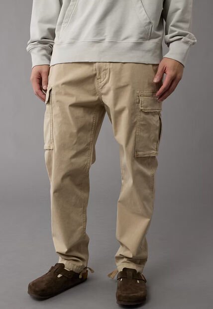 Pantalón Cargo AMERICAN EAGLE Lived - In Cargo Fit Beige