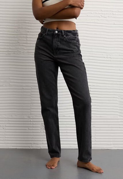 Jean AMERICAN EAGLE Mom Fit Gris