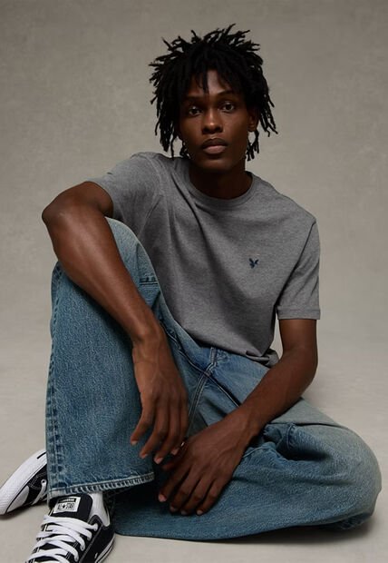 Camiseta AMERICAN EAGLE Gris