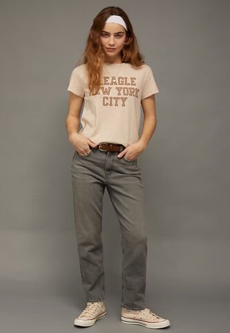 Camiseta AMERICAN EAGLE Beige American Eagle