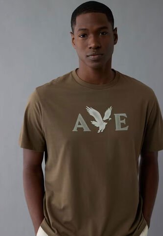 Camiseta AMERICAN EAGLE Verde Militar American Eagle