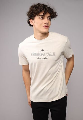 Camiseta AMERICAN EAGLE  Beige American Eagle