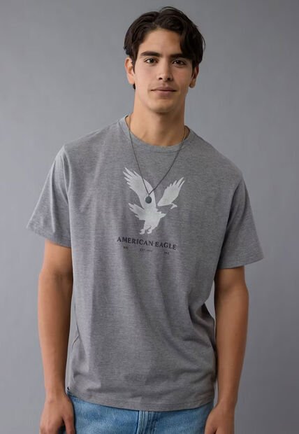 Camiseta AMERICAN EAGLE Gris