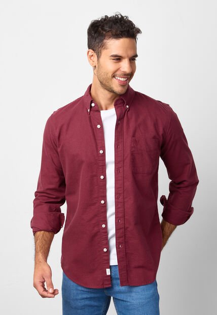 Camisa AMERICAN EAGLE Borgoña