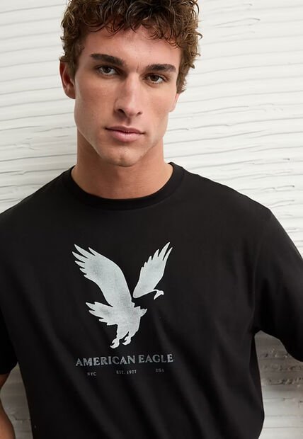 Camiseta AMERICAN EAGLE Negro