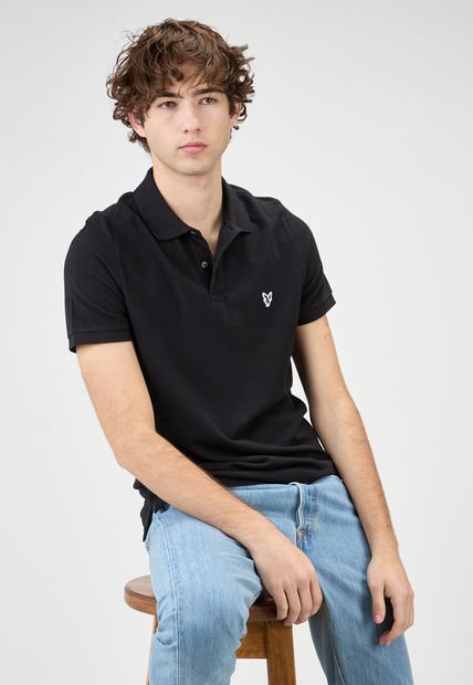 Camiseta Negro-Blanco AMERICAN EAGLE