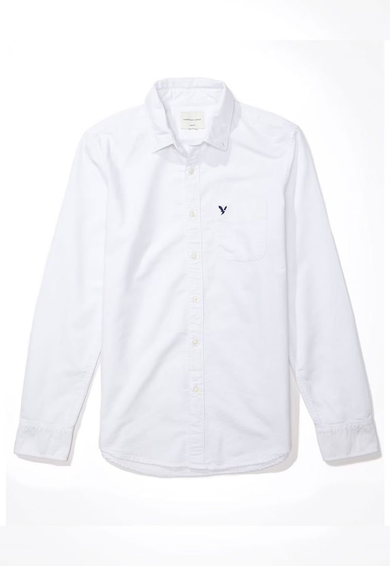 camisa blanca american eagle mujer