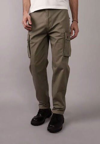 Pantalón Cargo AMERICAN EAGLE Lived - In Verde Oliva American Eagle