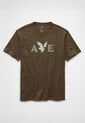 Camiseta AMERICAN EAGLE Verde Militar de American Eagle