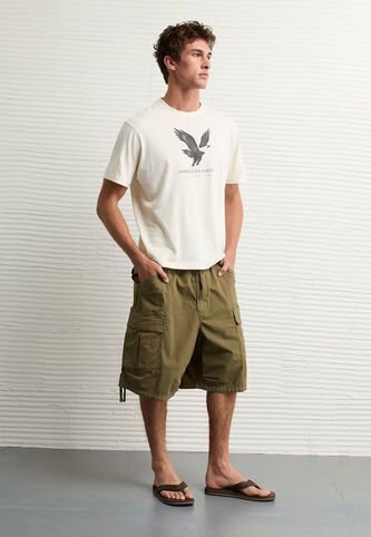 Camiseta AMERICAN EAGLE Beige American Eagle