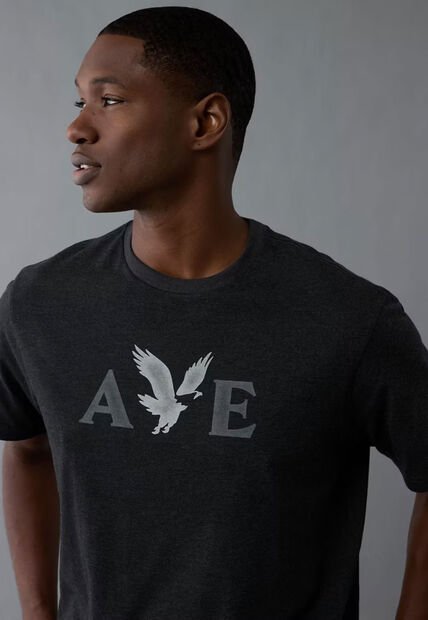 Camiseta AMERICAN EAGLE Gris Oscuro