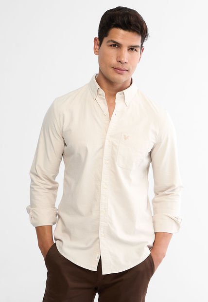 Camisa Beige AMERICAN EAGLE