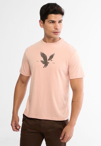 Camiseta Rosa Nude-Marrón AMERICAN EAGLE