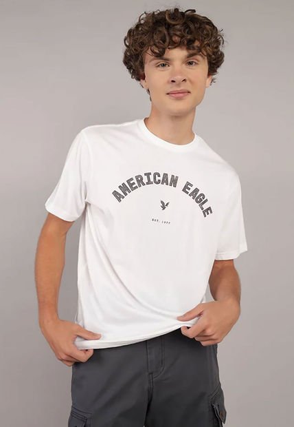 Camiseta Blanco-Negro AMERICAN EAGLE