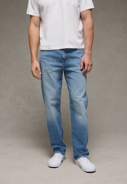 Jean AMERICAN EAGLE Original Straight Fit Índigo Medio