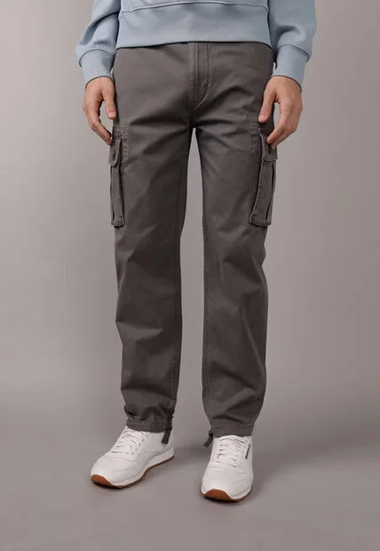 Pantalón Cargo AMERICAN EAGLE Lived - In  Fit Gris