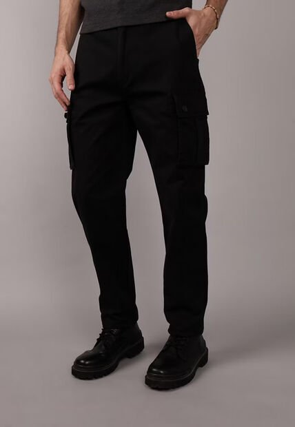 Pantalón Cargo AMERICAN EAGLE Lived - In  Fit Negro
