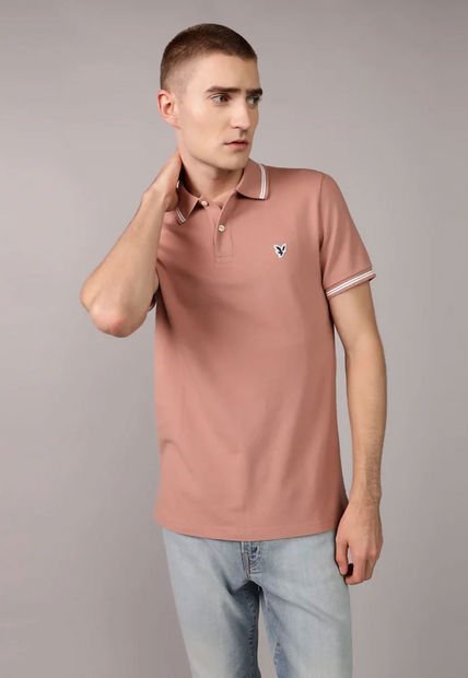 Polo AMERICAN EAGLE Rosa Nude