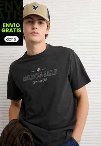 Camiseta AMERICAN EAGLE  Negro American Eagle