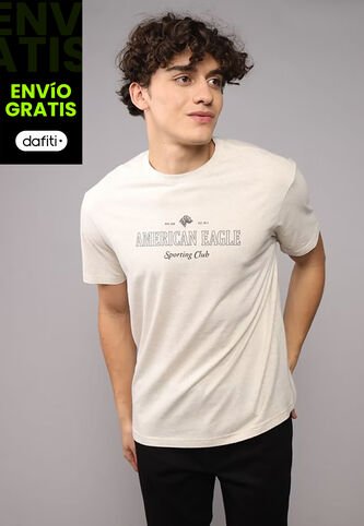 Camiseta AMERICAN EAGLE  Beige American Eagle