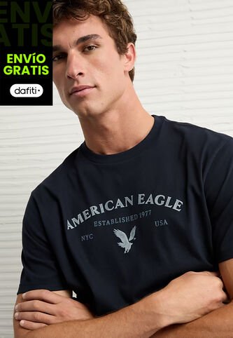 Camiseta AMERICAN EAGLE Azul American Eagle