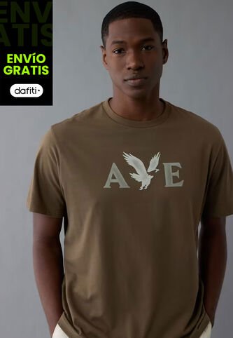Camiseta AMERICAN EAGLE Verde Militar American Eagle