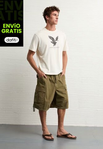 Camiseta AMERICAN EAGLE Beige American Eagle