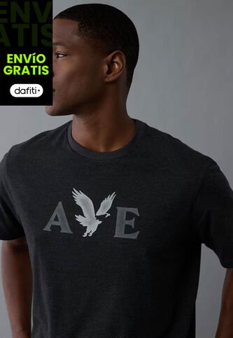 Camiseta AMERICAN EAGLE Gris Oscuro American Eagle