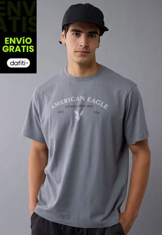 Camiseta AMERICAN EAGLE Gris American Eagle