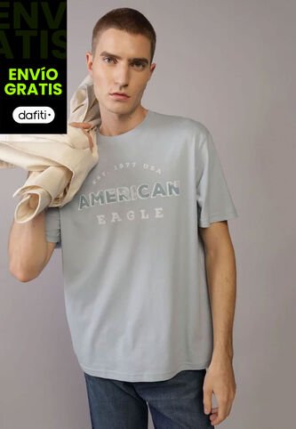Camiseta AMERICAN EAGLE Azul American Eagle