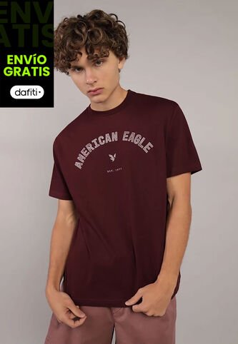 Camiseta AMERICAN EAGLE Vinotinto American Eagle