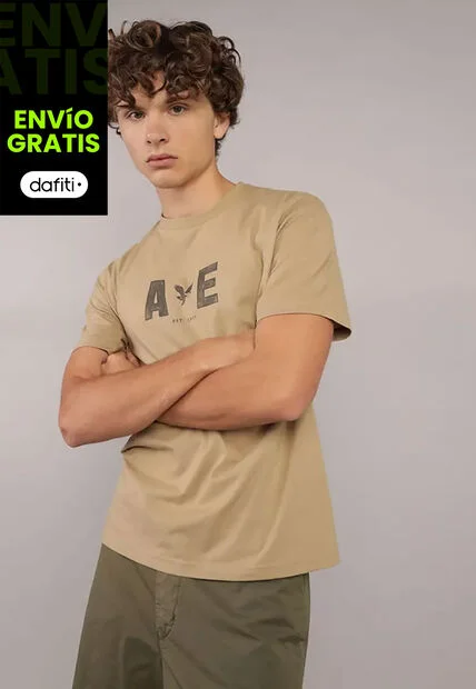 Camiseta AMERICAN EAGLE Ocre