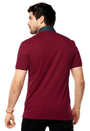 Camiseta Polo Vinotinto-Rojo Americanino