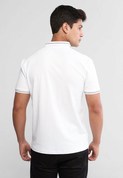 Polo Blanco-Negro AMERICANINO