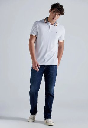 Polo Blanco-Café-Negro Americanino