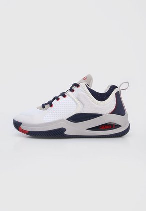 Tenis Basketball Blanco-Gris-Azul Navy AND1 Delta