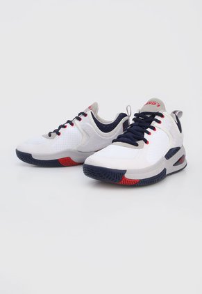 Tenis Basketball Blanco-Gris-Azul Navy AND1 Delta
