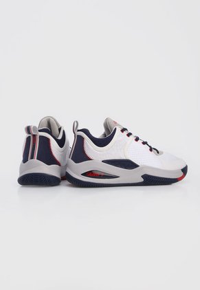 Tenis Basketball Blanco-Gris-Azul Navy AND1 Delta