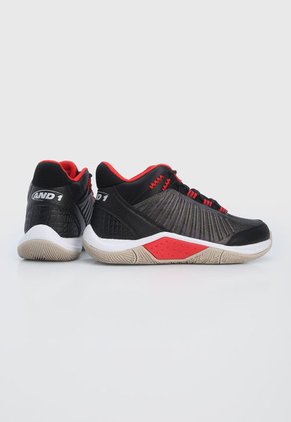 Tenis Basketball Negro-Rojo-Gris AND1 Explosive